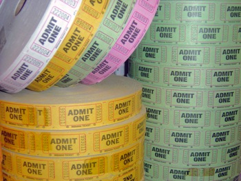 This photo of "Tickets for any and all events" was taken by Keith Syvinski of Franklin, Indiana.